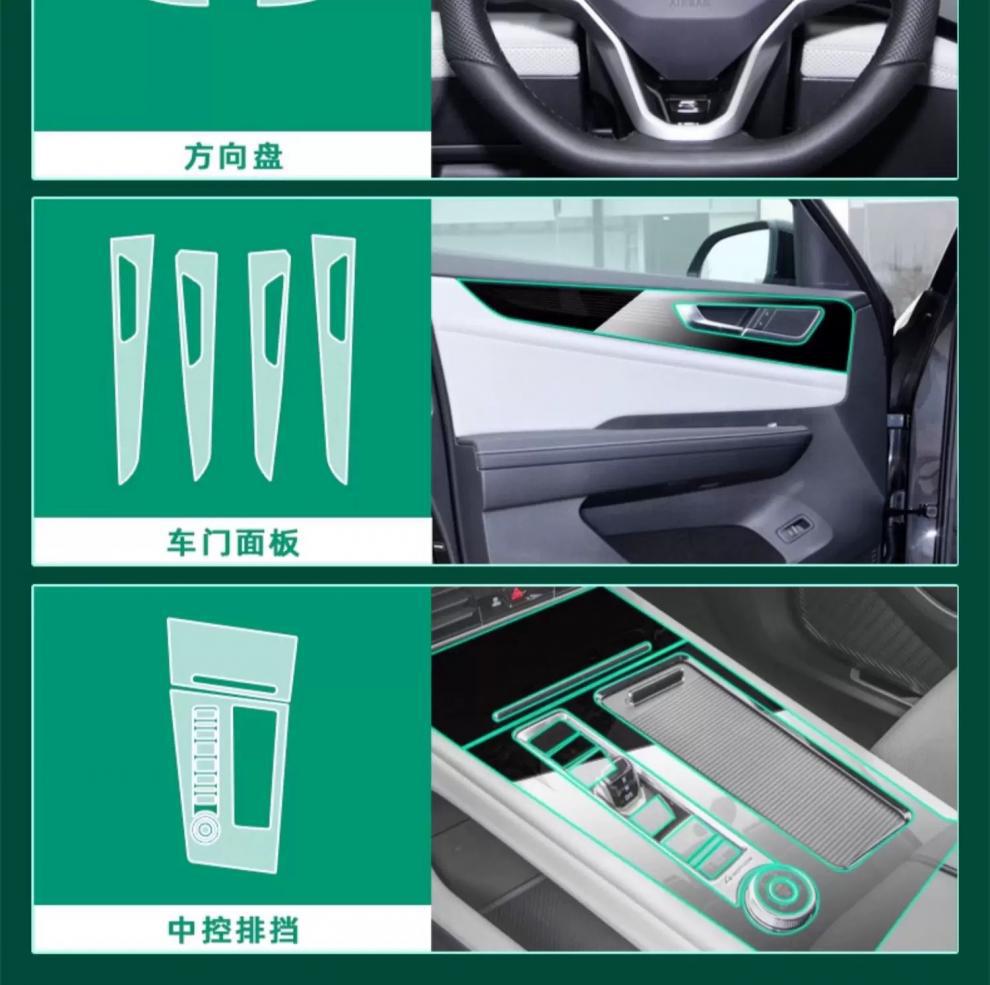 Suitable for the new Volkswagen Touran interior protective film, center console instrument panel, navigation gear shift film, screen, and car decoration accessories