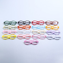 2025年爆款工厂直供无喷漆棉花娃娃眼镜透明架多色框一件代发包邮