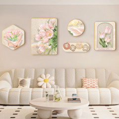 Creamy Wind Living Room Decoration Painting Warm Teddy Bear Elephant Deer Warm Color Wall Decoration Set Sofa Background Wall