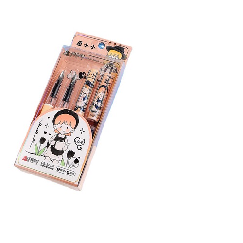 Direct-liquid capsule-changing pen set for primary school students, push-pull cap-type practice pen, ink capsule, erasable learning pen, wholesale