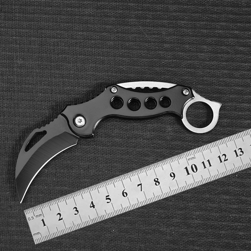 Edc Portable Outdoor Folding Knife Camping Self-Defense Household Fruit Knife Keychain Portable Small Claw Knife