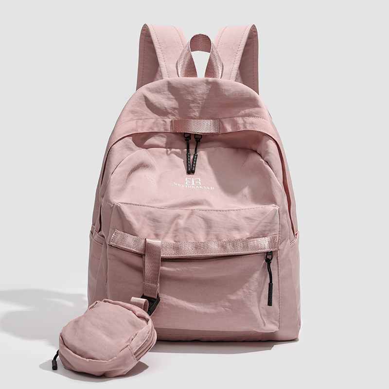 2025 nuevo cross-border simple coreano color sólido mochila de gran capacidad mochila de viaje mochila de hombro