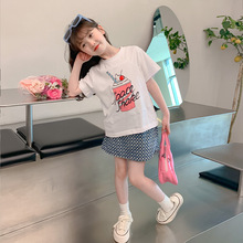 童装新款2025夏儿童短袖t恤韩版女童上衣中小童打底衫一件代发