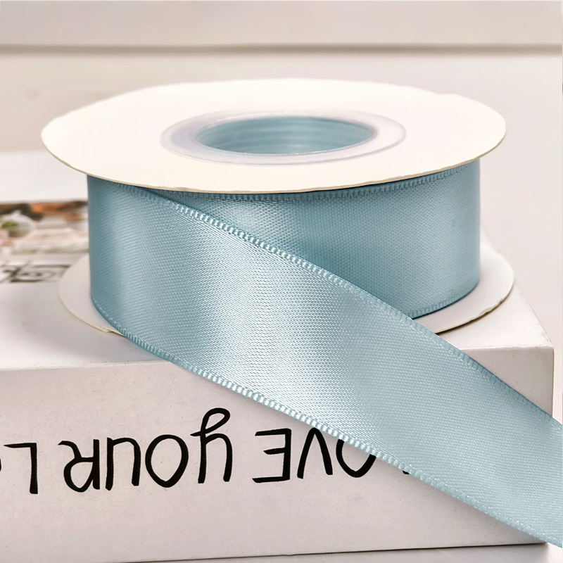 Cinta de pastel de 2,5 cm cinta de decoración de boda al por mayor rosa hecha a mano arco de bricolaje flor cinta de satén