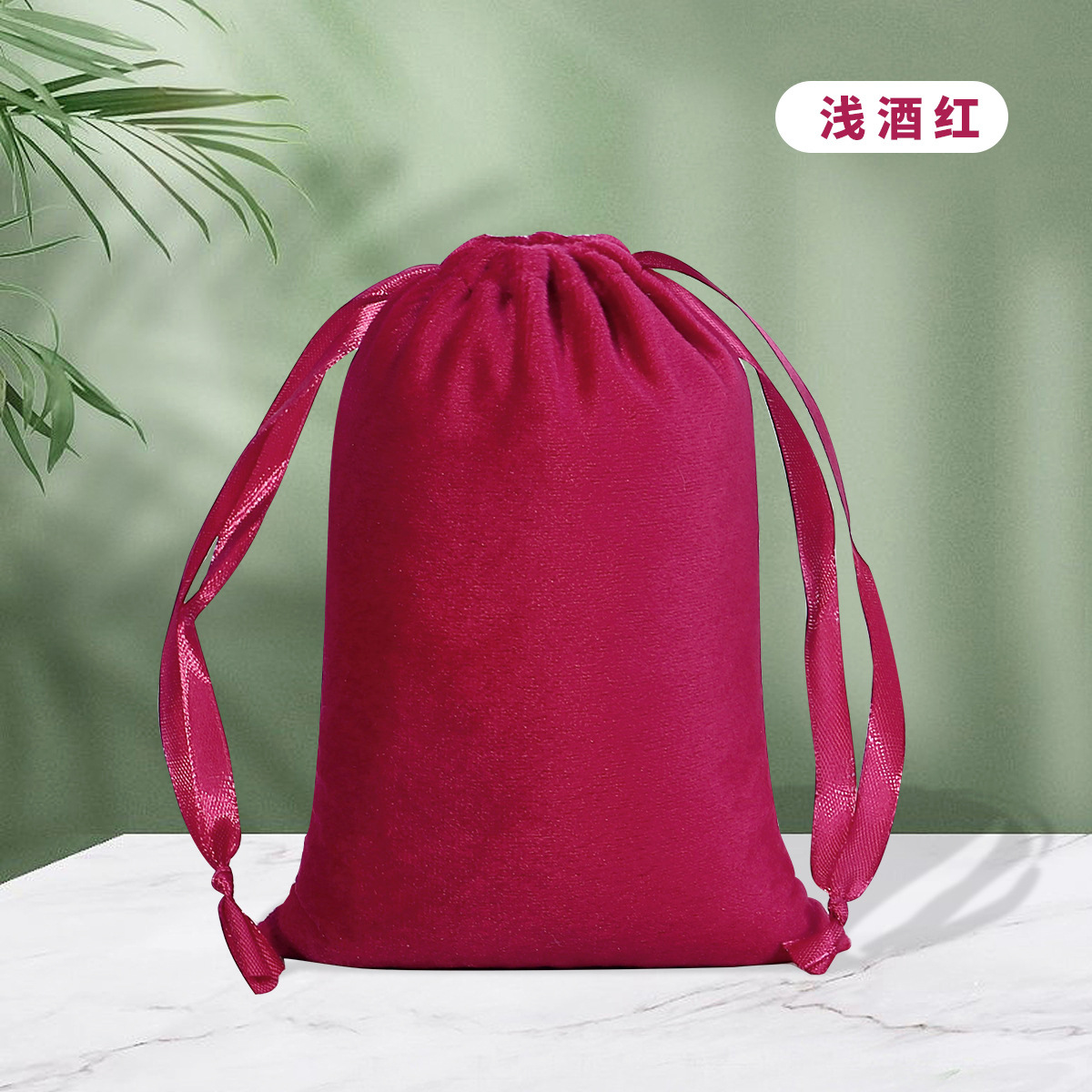 Bolsa de franela con cordón, auriculares, bolsa de embalaje de joyería, bolsa de tela de almacenamiento de joyería, bolsillo con cordón de franela negra al por mayor