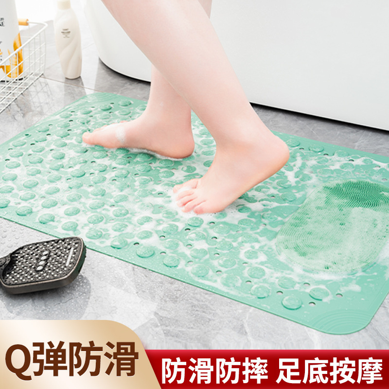 PVC Bathroom Anti-Slip Mat Hotel Bathroom Bath Mat Bathtub Anti-Drop Massage Mat Household Thickened Foot Mat