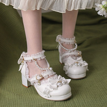 2023夏季低跟凉鞋原创洛丽塔学生包头女鞋少女中跟公主鞋大童女鞋