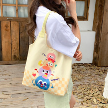 通勤大容量卡通可爱单肩包学生补习手拎包百搭出行背心包一件代发