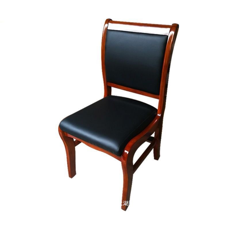 Fábrica directa silla de oficina de madera sólida silla de conferencias silla de madera silla de ajedrez silla de cuero cuatro patas mahjong