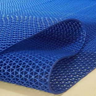 Cross-border PVC hollow non-slip solid color S pad encryption thick bathroom swimming pool bathroom kitchen hydrophobic mat 5MM