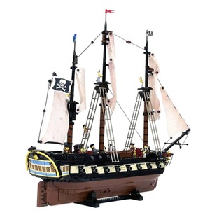 MOC-65878 compatible with Lego domestic building blocks Fer Maiden private Raider frigate assembled ship toy ornaments