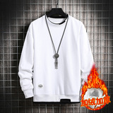 Толстовка, утепленный лонгслив, мужской комплект, подходит для подростков, круглый воротник