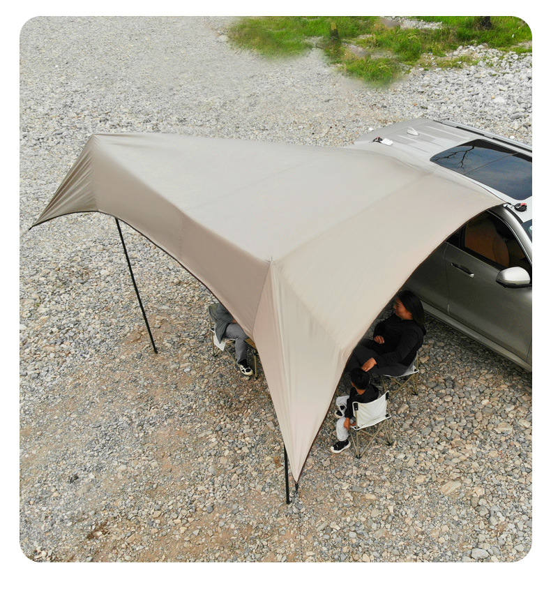 Vinyl car tail tent, car/SUV camping side tent, self-driving travel sun protection car side canopy, outdoor sunshade