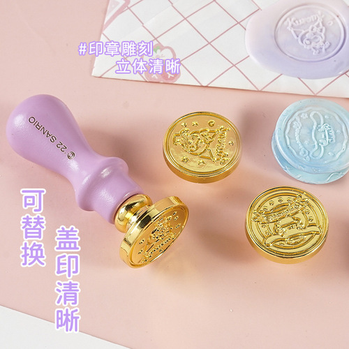 Cute Woodland Sanrio Sweet Treat Party Enamel Stamp Set Handbag Accessories DIY Kids Enamel Wax