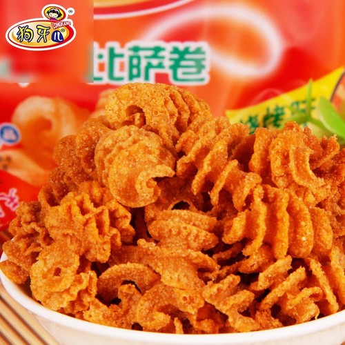 Dog Tooth Pizza Roll Grilled Flavor 8090 Childhood Nostalgic Snack Store Snacks 30 Bags/Medium Pack