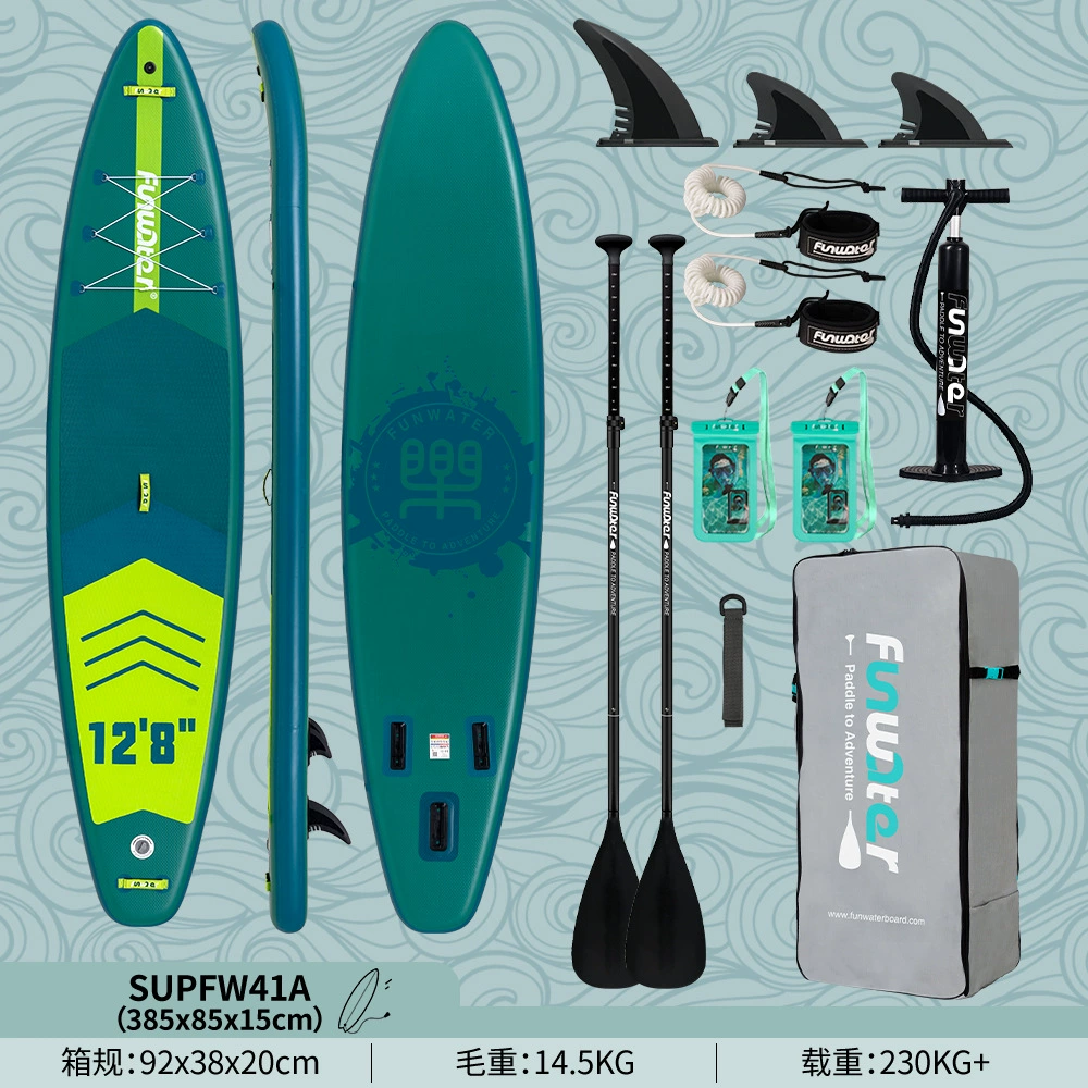Надувная SUP Funwater для серфинга-стэнд-ап, варианты 335–385 см с веслом/сиденьем/основанием под камеру