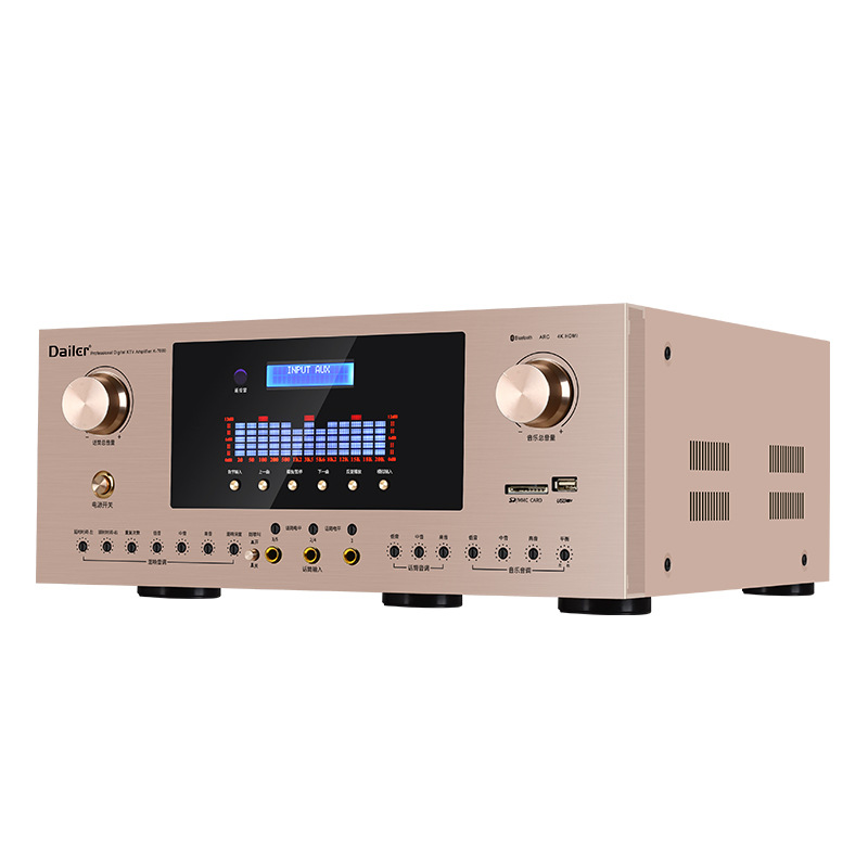 Hogar profesional karaoke 2,0 amplificador de potencia 900W potencia KTV nuevo karaoke alta calidad de sonido original 220/110V