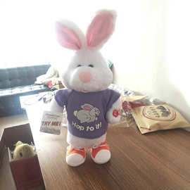 跨境电动玩具彼得小兔欢乐跳跳兔毛绒玩具唱歌会跳舞的蹦跳彼得兔
