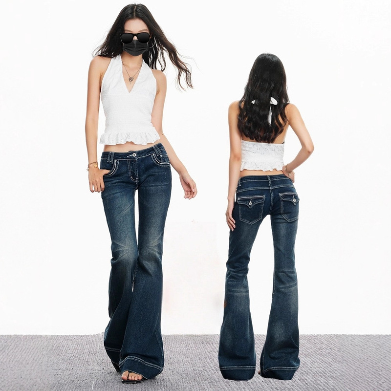 Straight Slim Jeans for Women, Slimming Look 2025 New Style, Low-Waist Denim Jeans for Women, Autumn