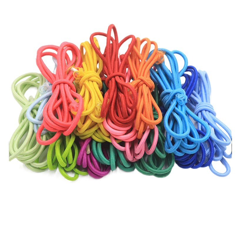 Производитель оптом продает цветные одинарные круглые резинки для игрушек, резинки для одежды, закрывающие резинки, эластичные резинки.
