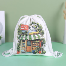抽绳帆布束口袋加厚棉布拉绳棉布袋礼品收纳防尘帆布大米布袋定制