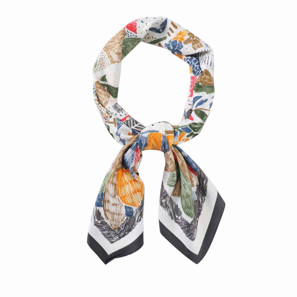 83g Weight Silk Scarf Classification Holiday, Street Occasion Twill Material Color Block Pattern Spring&Summer Season Women's Gender Elegant, Basic, Simple Style Style Women's Elegant Basic Simple Style Color Block Twill Silk Scarf 6