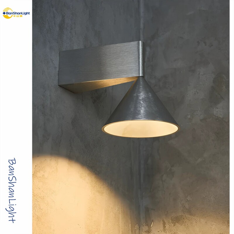 Bauhaus bedroom bedside wall lamp, new model, conical geometric, simple Italian minimalist, high-end aesthetic, background wall corridor light Bauhaus bedroom bedside wall lamp, new model, conical geometric, simple Italian minimalist, high-end aesthetic, background wall corridor light