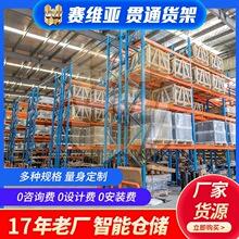 贯通式穿梭货架冷库驶入立体式组合货架托盘仓储高位重型货架