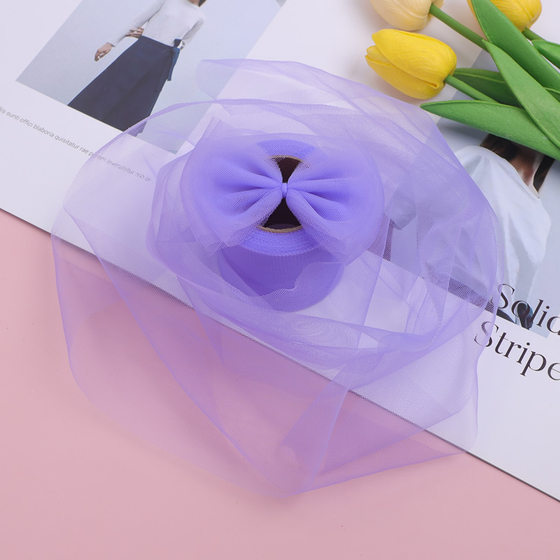 6/15cm * 22 m wedding stair yarn background decoration soft mesh packaging ribbon hair accessories diy bow