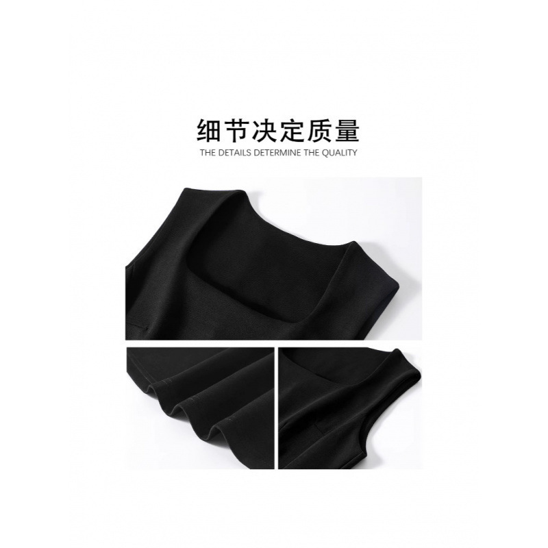 黑色连衣裙女短款无袖收腰a字短裙子小个子小黑裙2025初夏日穿搭|undefined
