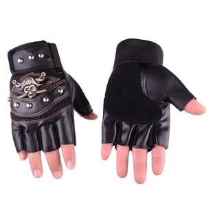 Cycling Gloves Non-Slip Imitation Deerskin Breathable Wrist Guards Men's Pirate Sports Gloves Factory Direct Sales Half-Finger Climbing Free Shipping