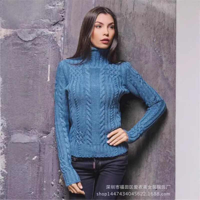 2025 Amazon Ebay New Women's High-Neck Fashion Slim Short-Sleeved Sweater Autumn and Winter New Tops 2025 Amazon Ebay New Women's High-Neck Fashion Slim Short-Sleeved Sweater Autumn and Winter New Tops