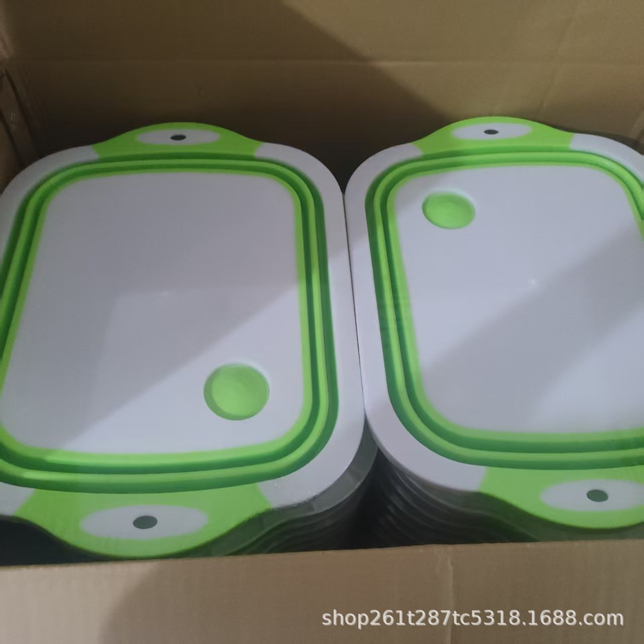 대형 녹색 접이식 도마