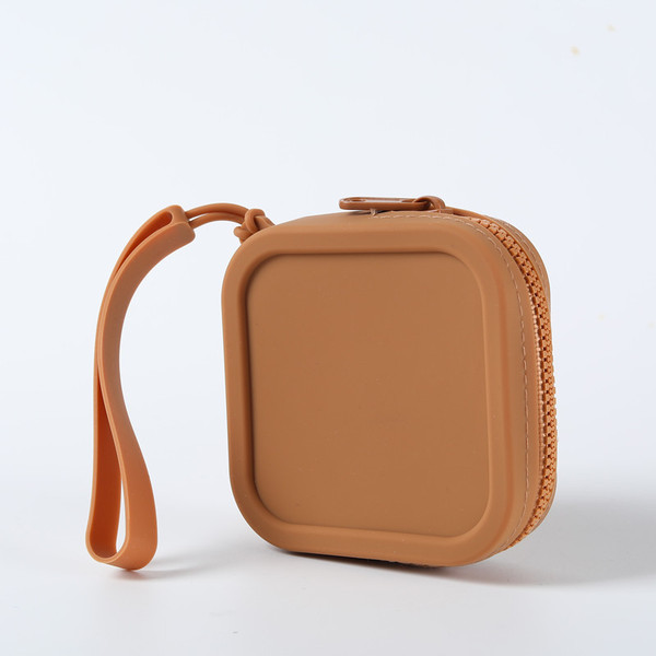 Handheld solid color cosmetic bag for traveling