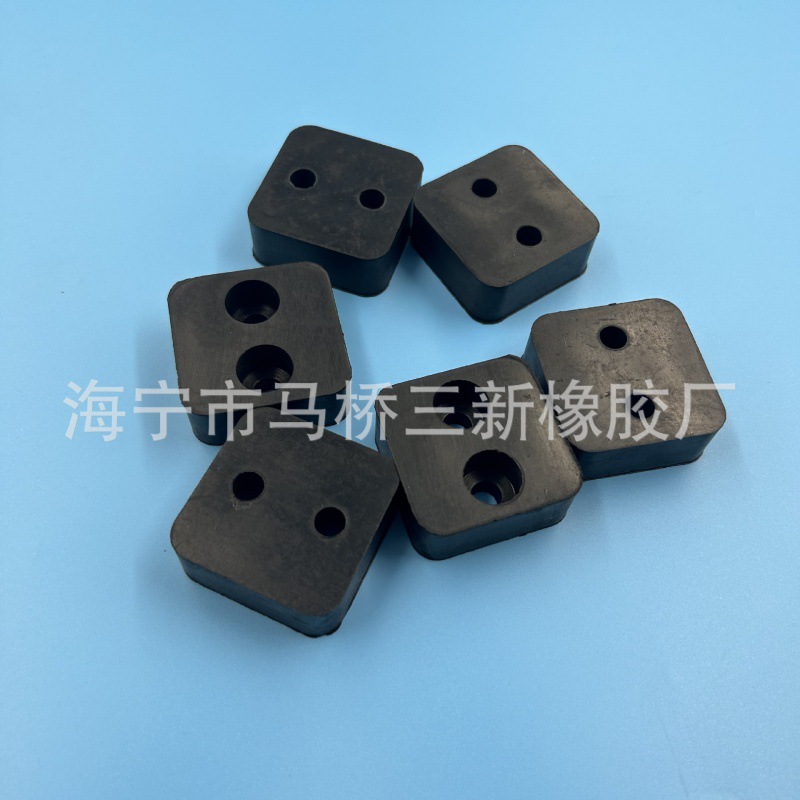 开孔加厚耐磨缓冲减震防撞橡胶块 橡胶垫 橡胶减震块 橡胶垫块