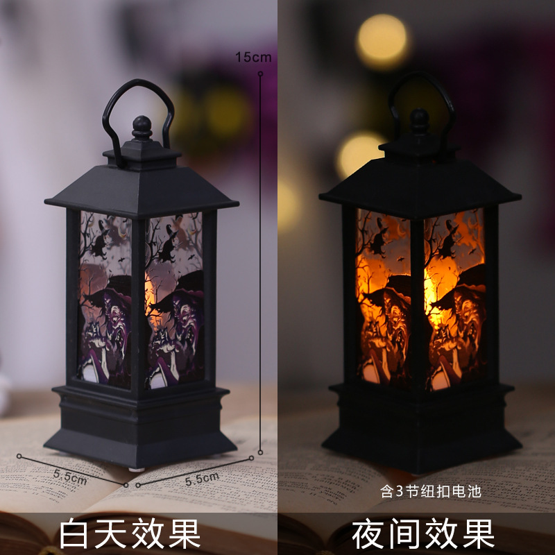 Decoraciones de Halloween Decoración de luz de viento Luz de vela electrónica LED Bar de Halloween Atmósfera de terror Accesorios de vestir