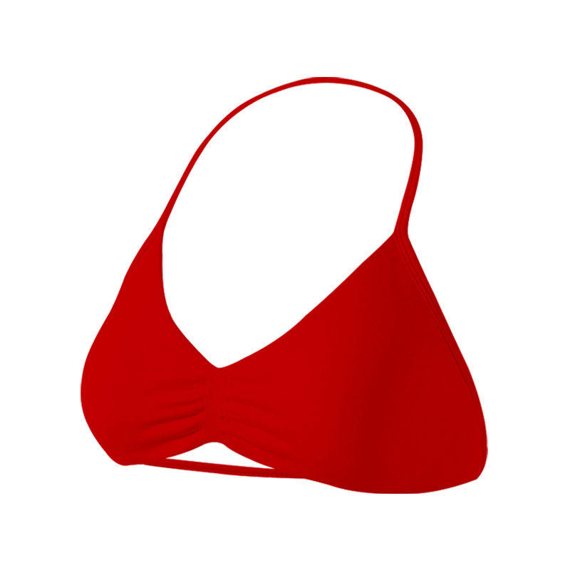 Sujetador deportivo Dyfne para mujer, cuello halter de nailon mate, hermoso diseño en la espalda, sujetador pequeño, a prueba de golpes de alta intensidad, efecto push-up, sujetador para yoga.