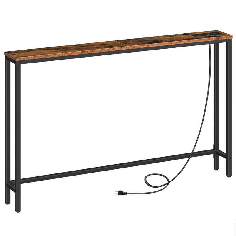 Cross-Border Customized Popular Model with Power Socket and USB Console Table Narrow Sofa Table Side Table with Charging Function Cross-Border Customized Popular Model with Power Socket and USB Console Table Narrow Sofa Table Side Table with Charging Function