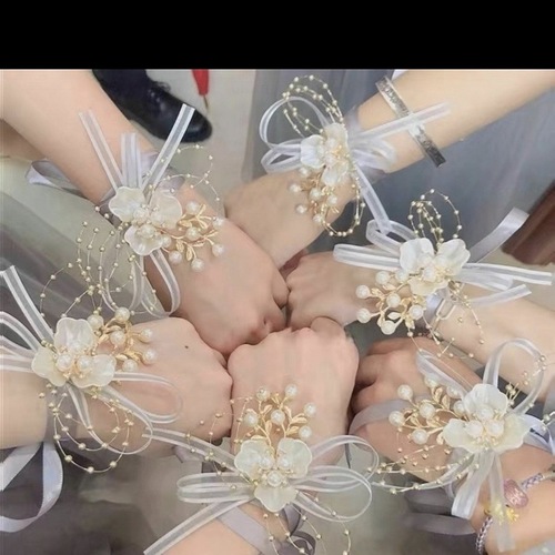 Wrist flower, bridesmaid, new wedding, sister group, ring ceremony, Xiao Qinghe wedding, Korean Amazon cross-border shipping