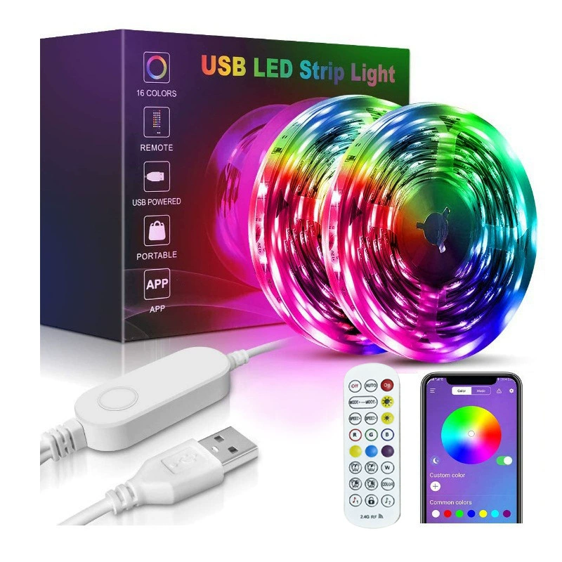 Кросс-бордер посвящен 5050RGB красочные 30 лампа 12V24 кнопки комплекты ультра-блестящий без полюсной подсветки светодиодная лента