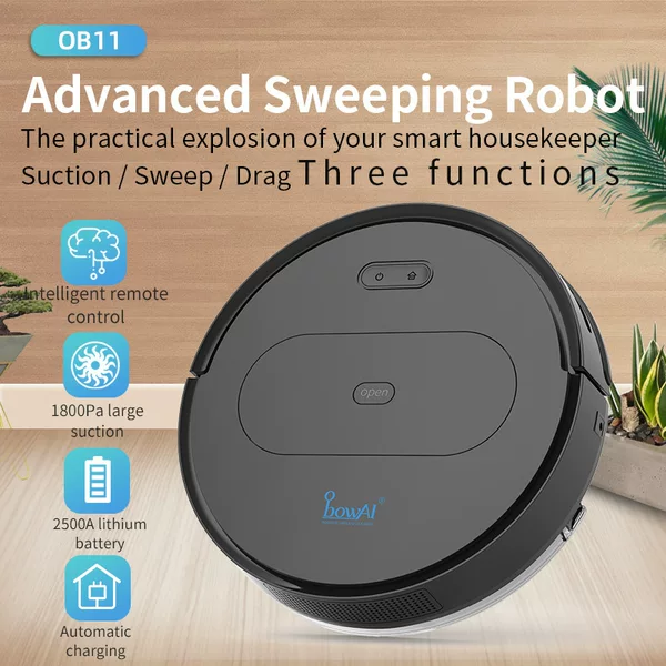 Oberg Intelligent Sweeping Machine Home Use Automatic Recharging Belt Remote Control Sweeping Suction and Drag Small Household Appliances Gift Supply
