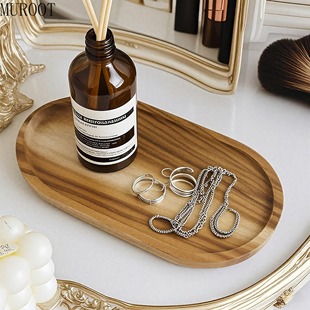 Acacia Wood Fruit Tray Japanese Cake Plate Dessert Table Household Chinese Tray Decoration Snack Kitchen Plate