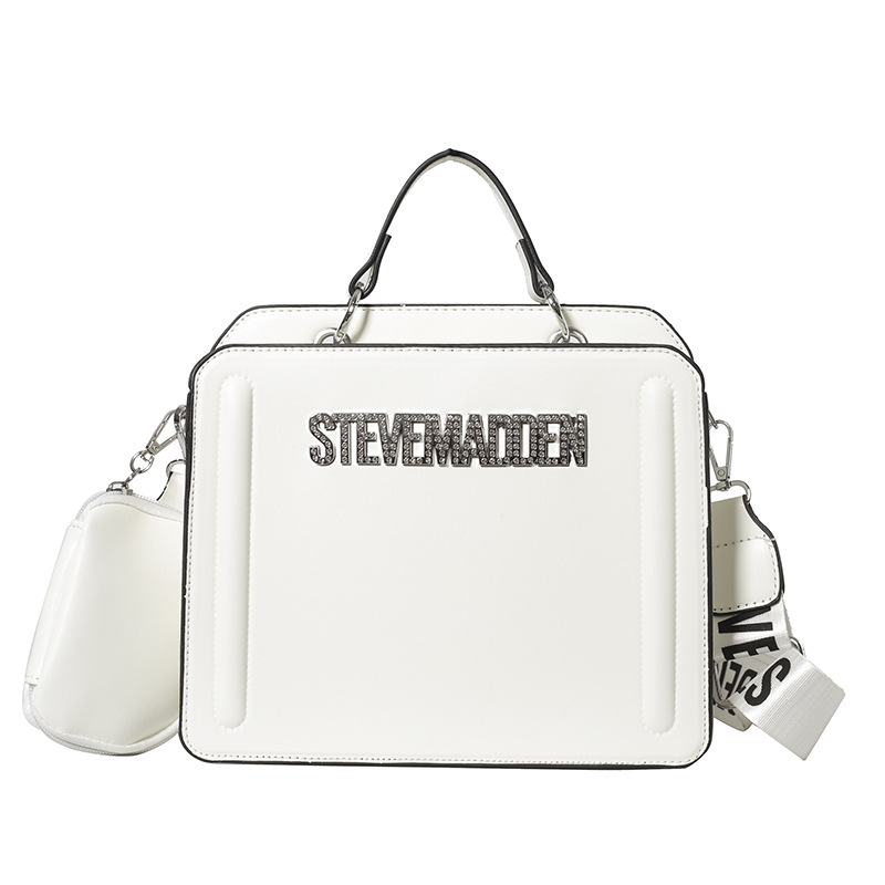 Bolso de hombro transfronterizo para mujer, casual de todo fósforo, color sólido, bolso cuadrado pequeño portátil de gran capacidad, bolso de mensajero de moda europeo y americano