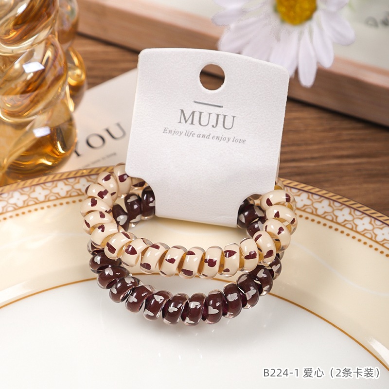 [Carga de tarjeta] sensación de alto nivel coreano de cabello de código de barras de moda de alta elasticidad de cabello anillo de cabello correa de cola de caballo