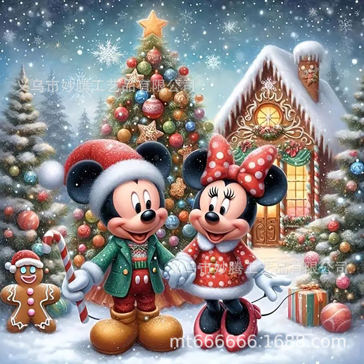 Al por mayor transfronterizo nuevo diamante de Navidad 5D dibujo de diamante completo DIY dibujo de diamante animado pegatinas decoración de la sala de estar