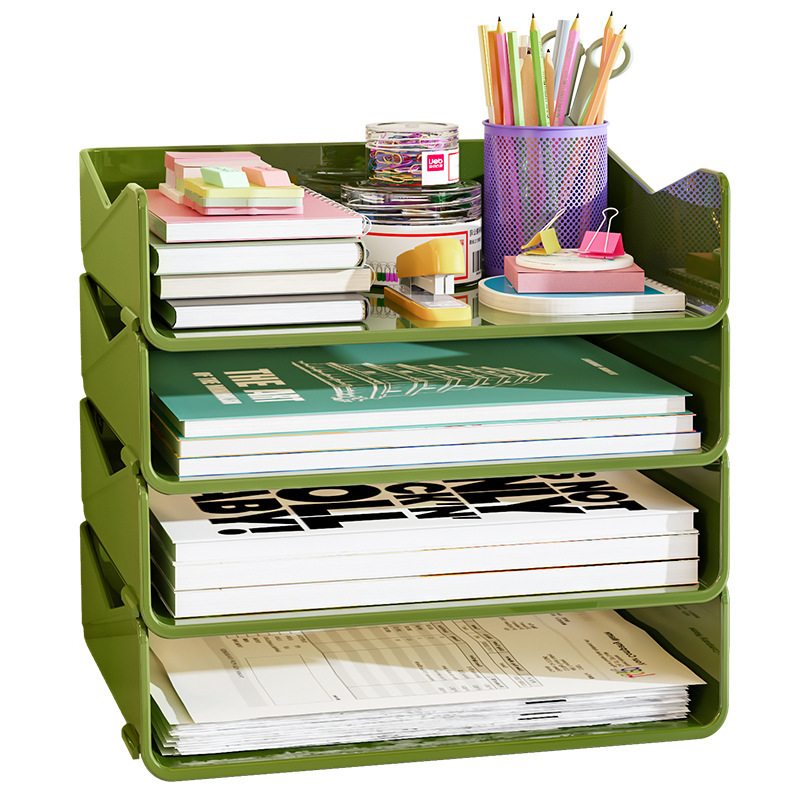 Thickened student dormitory study textbook shelf document frame storage box storage rack desktop office supplies book stand
