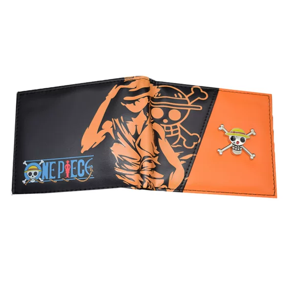 Wallet Manufacturer New Anime Peripheral One Piece Luffy Cartoon Wallet Pu Men's Wallet Spot Wholesale