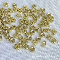 Чистое 18-каратное золото позиционирование бусин Пряжка ручной работы DIY изготовление ручной Нефритовой бусины жемчужная цепочка ожерелье закрывающий зажим аксессуары для патрона
