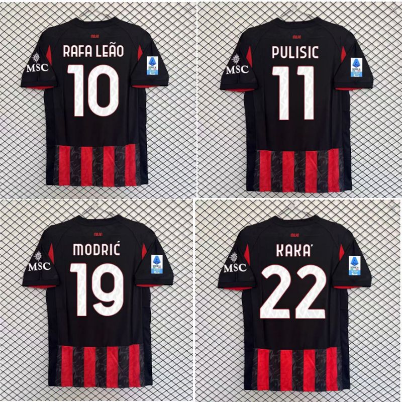 25-26 Ac Milan Home No. 10 Leo No. 79 Felix No. 22 Kaka Fan Jersey Factory Direct Sale 25-26 Ac Milan Home No. 10 Leo No. 79 Felix No. 22 Kaka Fan Jersey Factory Direct Sale