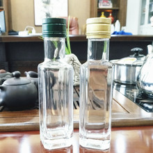 高端橄榄油玻璃瓶100ml山茶油玻璃瓶方形葵花油玻璃瓶麻油玻璃瓶